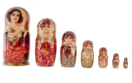 Матрешка на 7 мест "Альфонс Муха" 22 см Матрешка на 7 мест "Альфонс Муха" 22 см
