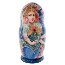Матрешка на 5 мест "Морская царица" 15 см Матрешка на 5 мест "Морская царица" 15 см