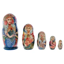 Матрешка на 5 мест "Морская царица" 15 см Матрешка на 5 мест "Морская царица" 15 см