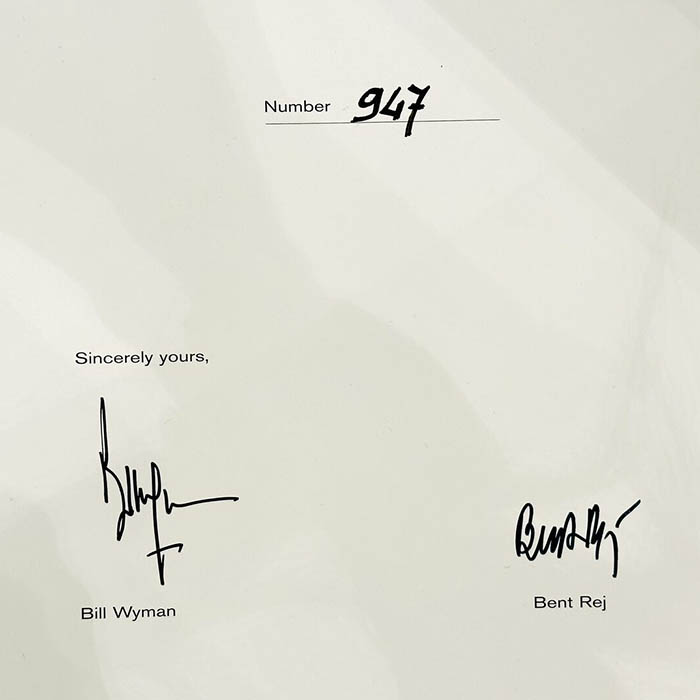 An autographed book. Bill Wyman (The Rolling Stones), Bent Ray