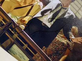 Autographed photos by Quentin Tarantino and Uma Thurman