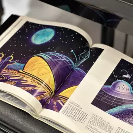 Книга с рукописным обращением и автографом Алексея Леонова