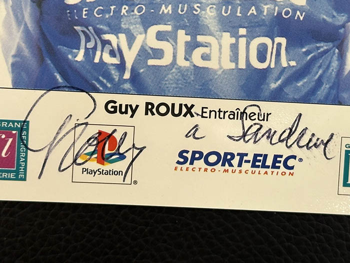 An autographed photo. Guy Ru
