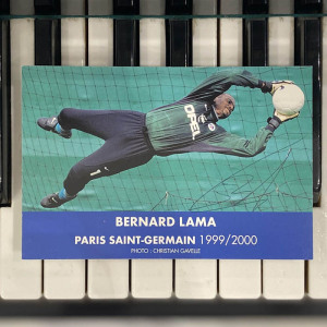 An autographed photo. Bernard Lama