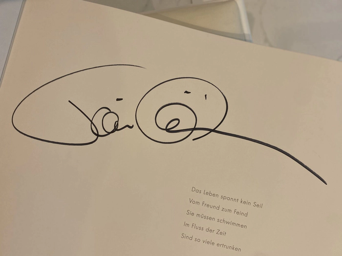 An autographed book by Till Lindemann (Rammstein)