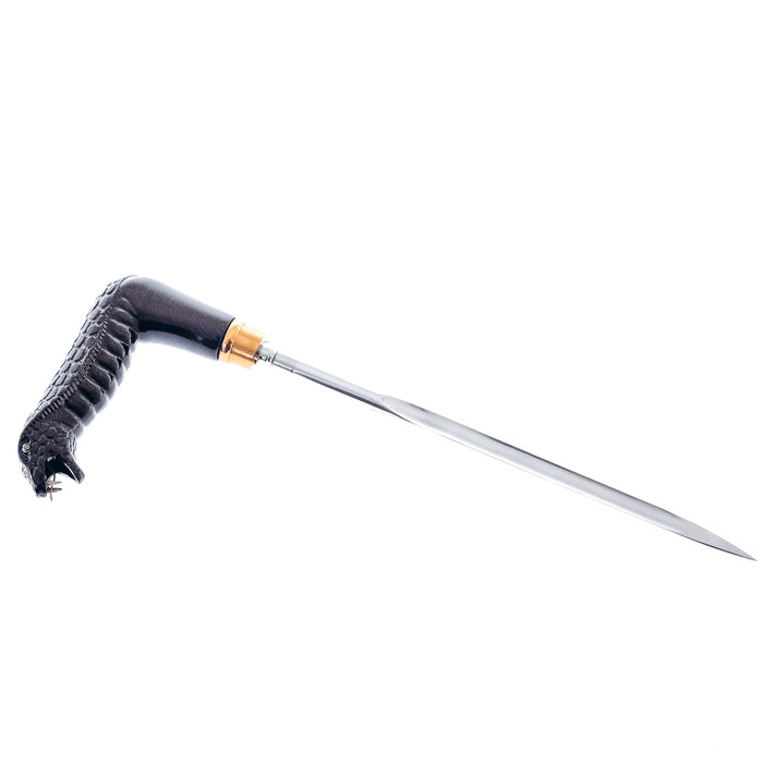Cane "Cobra Throw" African walnut, Chrysostom