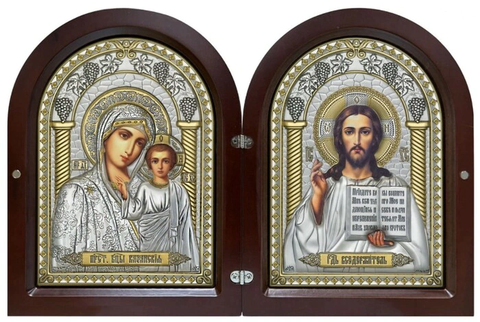 Double fold "The Lord Almighty and the Kazan Mother of God" 