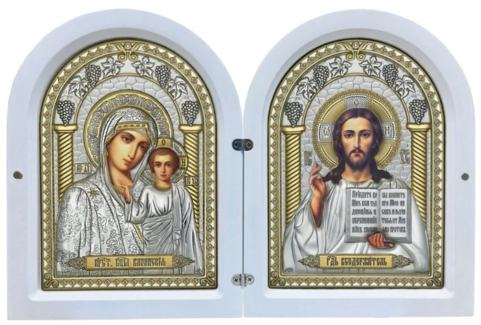 Double fold "The Lord Almighty and the Kazan Mother of God" 12x16