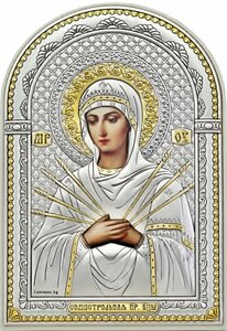 The icon of the "Seven-arrow Mother of God" is a white tree in the size of the salary
