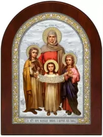 Икона Святых Великомучениц Веры, Надежды, Любови и матери их Софии 