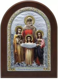 Икона Святых Великомучениц Веры, Надежды, Любови и матери их Софии