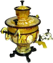 Самовар из янтаря "Застолье" Самовар из янтаря "Застолье"