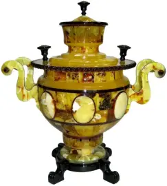 Самовар из янтаря "Застолье" Самовар из янтаря "Застолье"