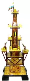 Статуэтка из янтаря "Нефтевышка"