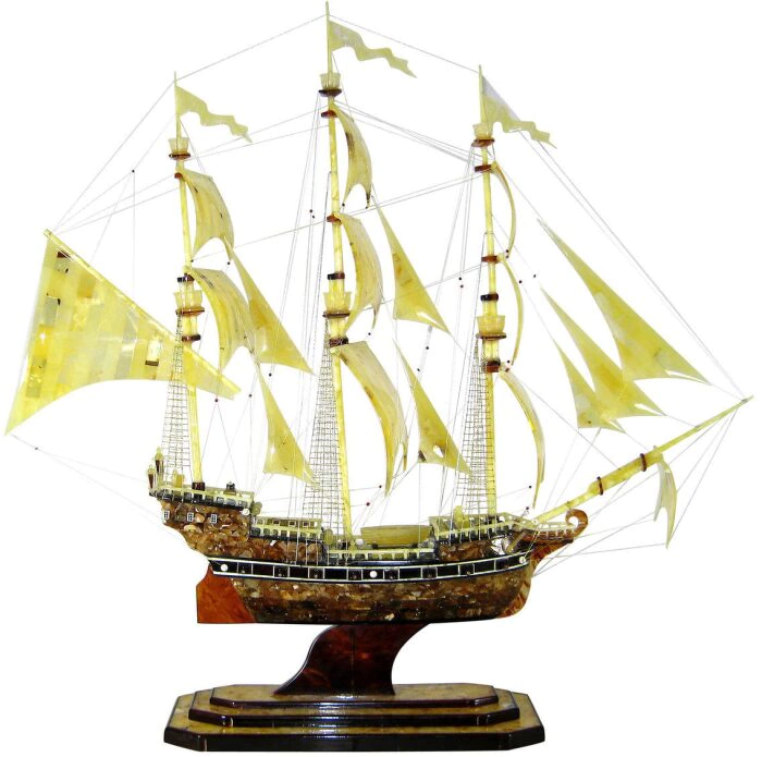 Amber statuette "Galleon"