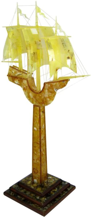 Amber statuette "Ship on a stele"