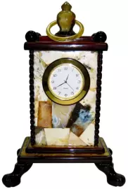 Часы настольные из янтаря "Carmen"