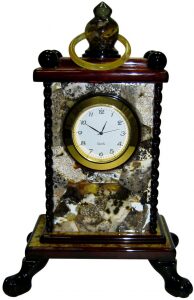 Table clock made of amber "Carmen"