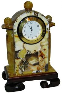 Francheska amber table clock