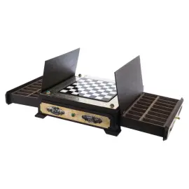 Шахматы из белого мрамора и долерита "Баталия" Златоуст