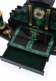 Письменный набор "Президент" малахит