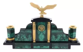 Письменный набор "Президент" малахит