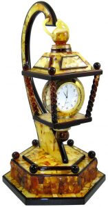 Bristol amber table clock