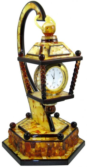 Bristol amber table clock