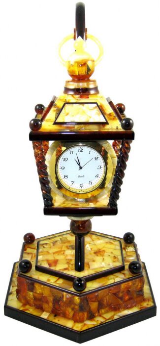 Bristol amber table clock