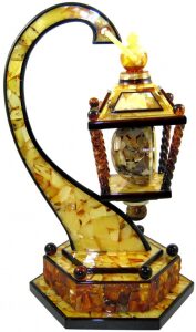 Bristol amber table clock