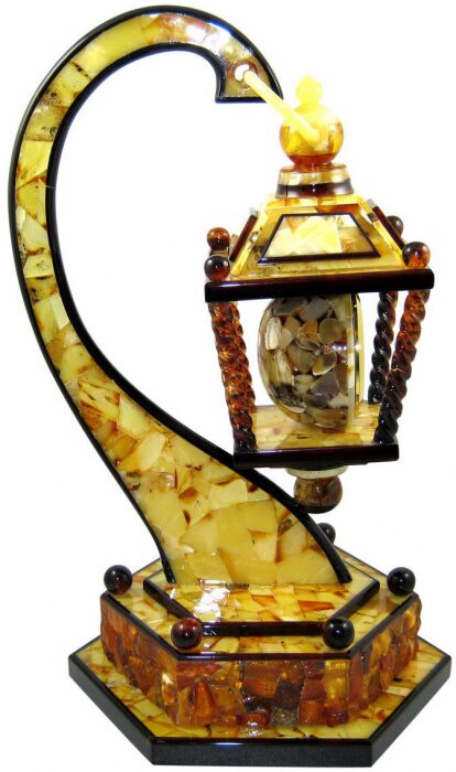 Bristol amber table clock