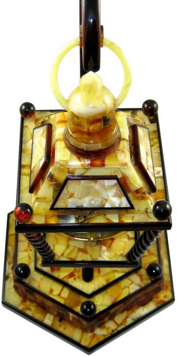 Bristol amber table clock