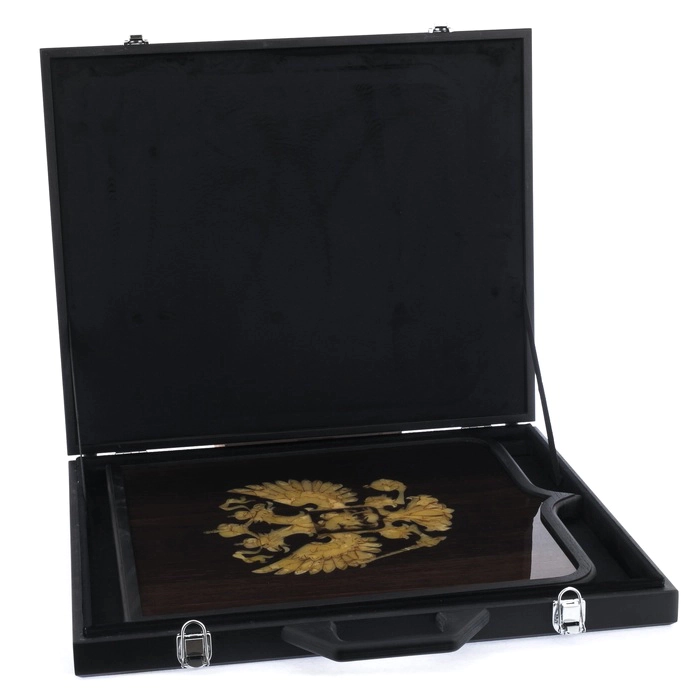 Amber panel "Coat of Arms of the Russian Federation"