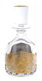 Набор для виски со штофом и 2 стаканами на квадратной подставке, Златоуст