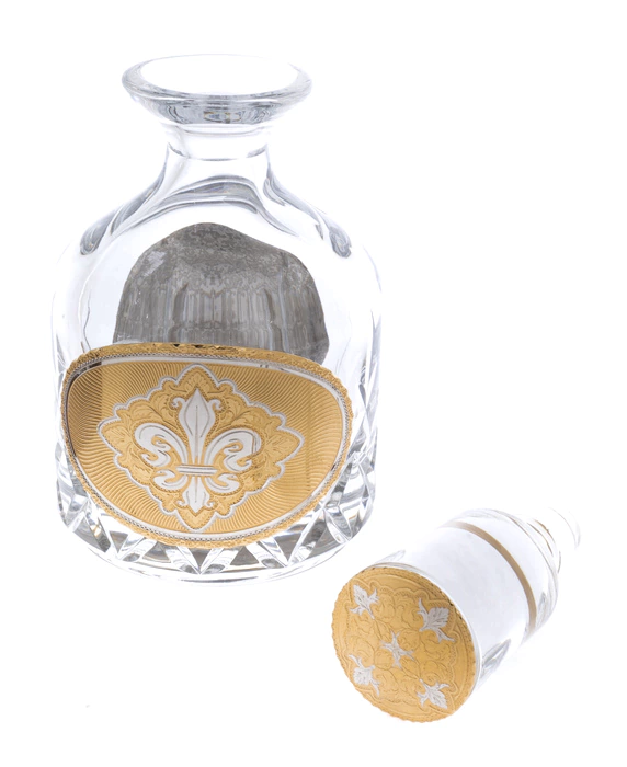 Whiskey set with a bottle, 2 glasses and 2 stands, Zlatoust