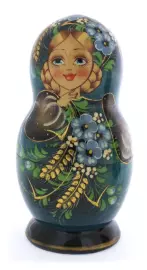 Матрешка на 5 мест "Незабудки" 14 см