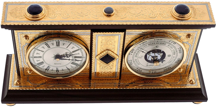 Desktop weather station with clock, Zlatoust