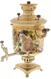 Самовар "Коты и подсолнухи" (угольный)