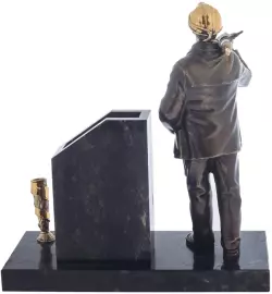 Письменный прибор из бронзы "Шахтер" малый