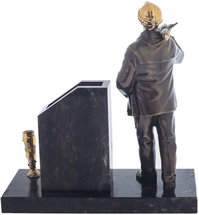 A writing device made of bronze "Miner" (small)