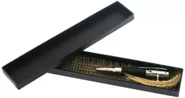 The handle made of stained oak "Bullet-mini" in a case, chrome