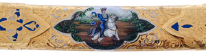 European saber "Borodino" with engravings, Damascus, Zlatoust