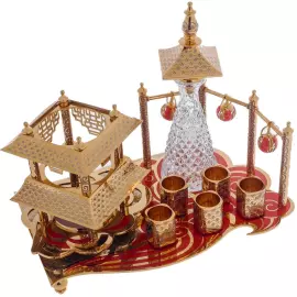 Карандашница из янтаря темная