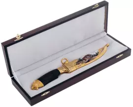 Нож "Тигр на охоте" с эмалями, Златоуст