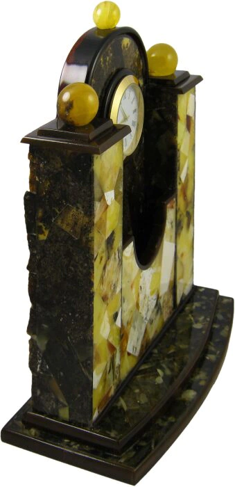 A business card holder made of amber