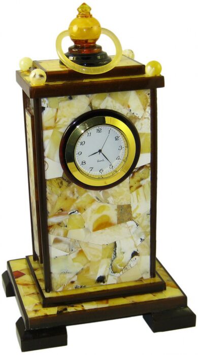 Amber large table Clock