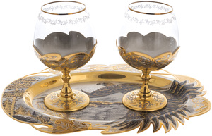 Cognac set for 2 persons, Zlatoust