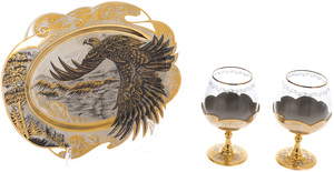 Cognac set for 2 persons, Zlatoust