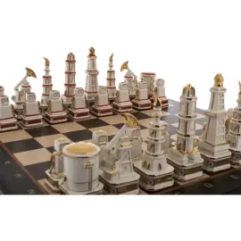 Шахматы фарфоровые "Нефтяные" праздничные Шахматы фарфоровые "Нефтяные" праздничные