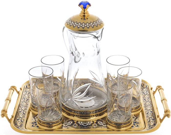 Lotus Flower water and juice set for 6 persons
